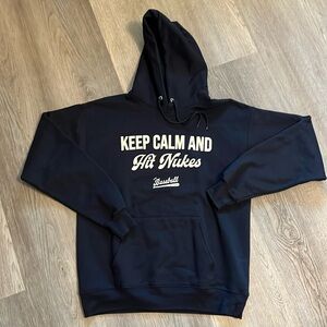 The Baseball Bat Bros “Keep Calm and Hit Nukes” hooded sweatshirt, men’s M